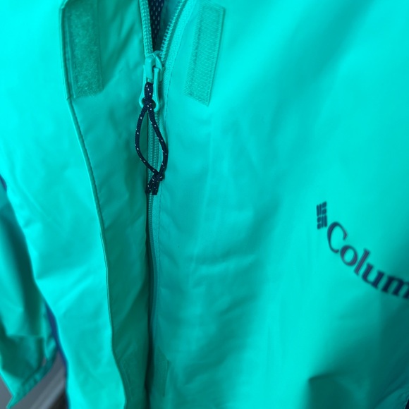 Columbia Arcadia II Plus Size Emerald and Midnight Blue Jacket | 2XL Raincoat - Picture 11 of 15